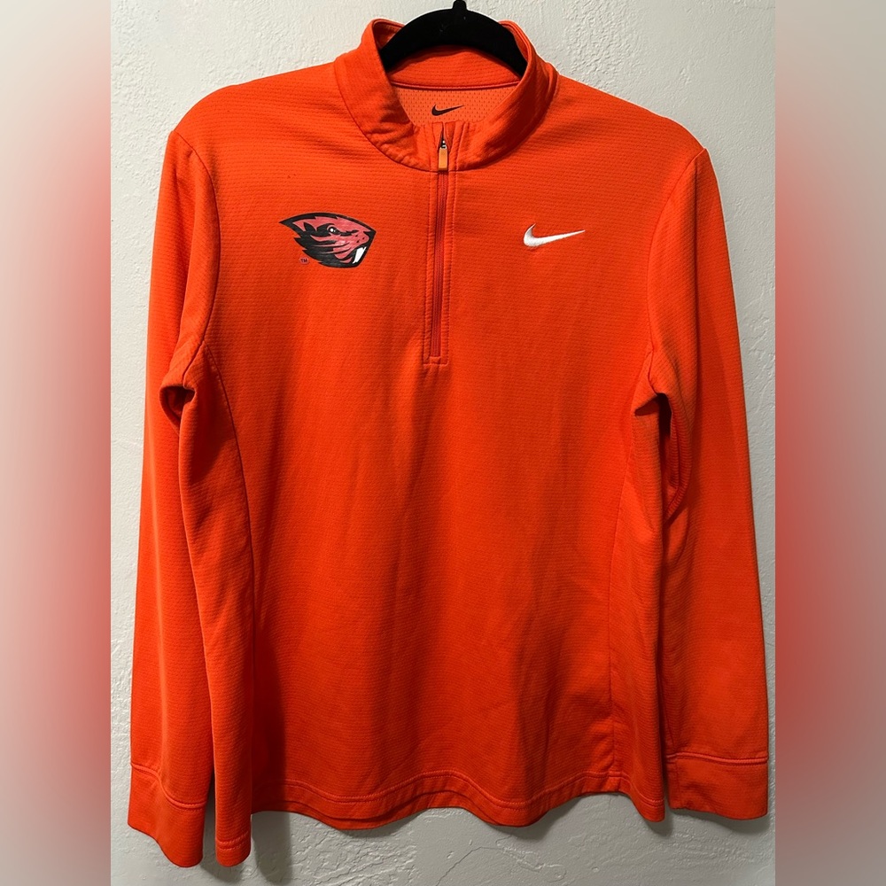 Nike Dri-FIT Women’s Oregon State Beavers OSU Quarter Zip Long Sleeve Shirt Top